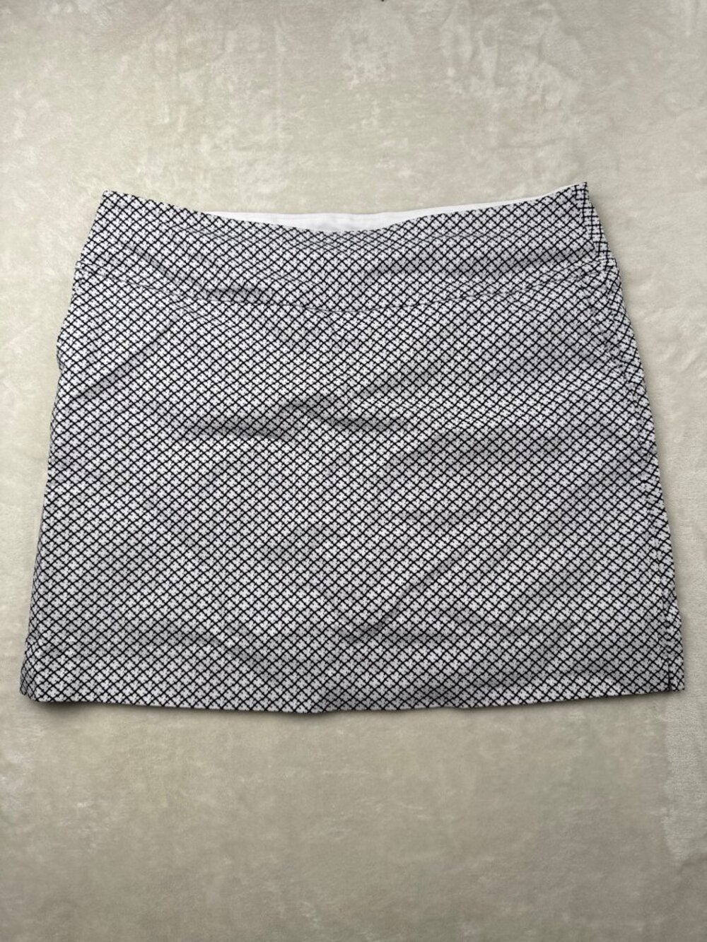 Up! Womens Black & White Geometric Pattern Skirt XL